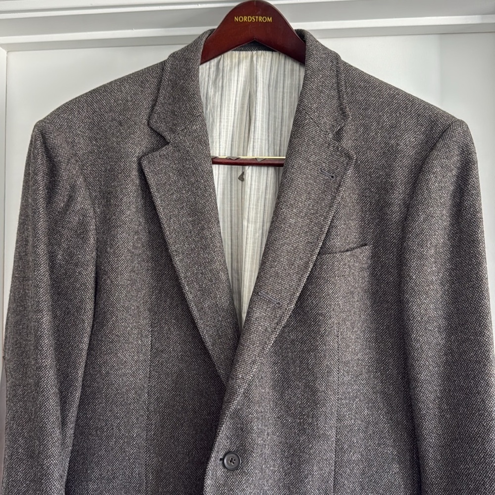 John Varvatos Wool Blazer with Leather Trim - EUC - sz 44